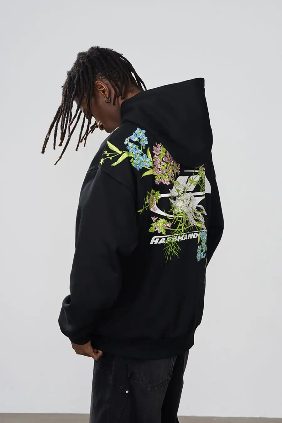 Floral Embroidered Hoodie - 3