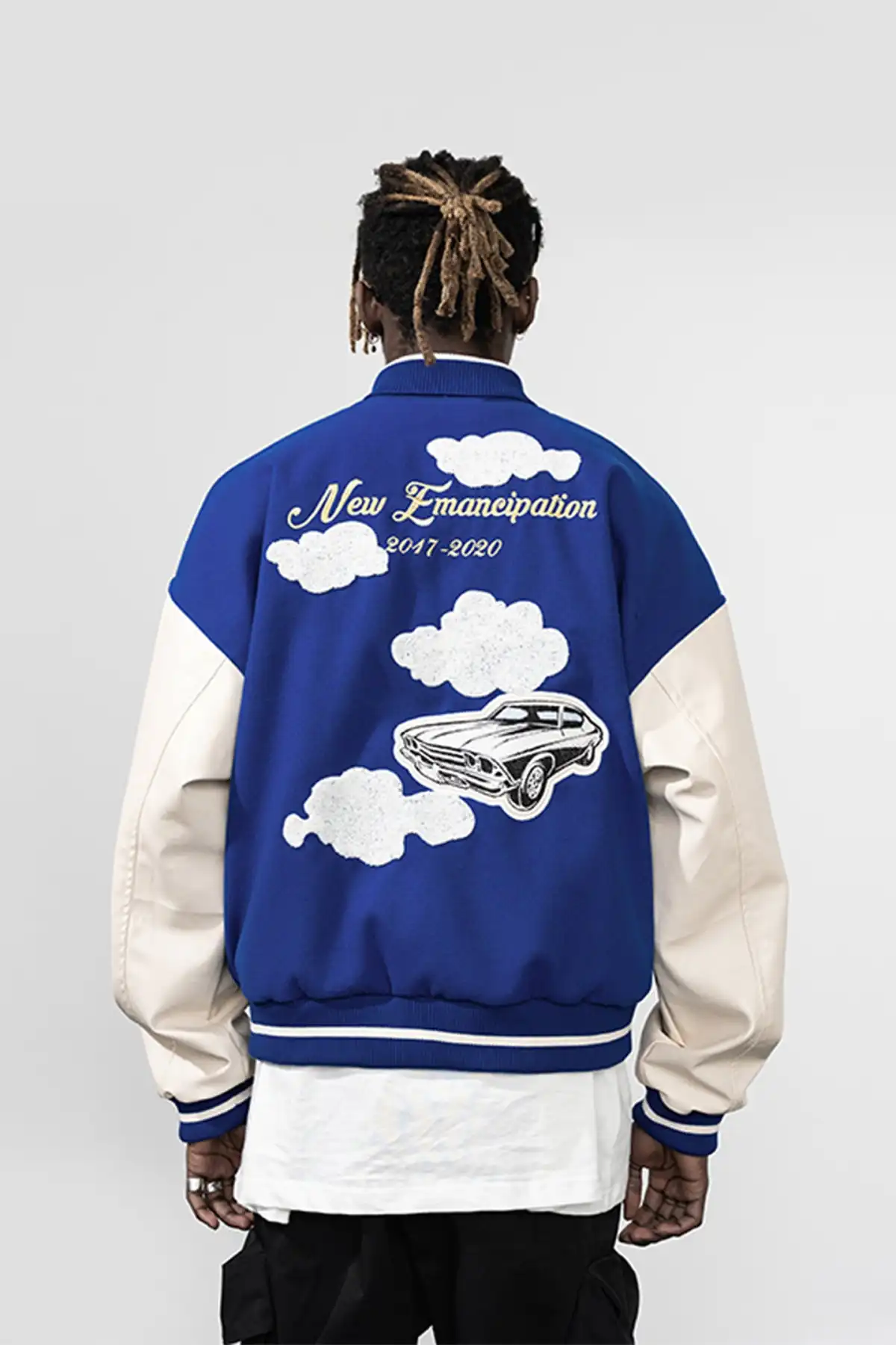 Hand-painted Star Embroidered Varsity Jackets