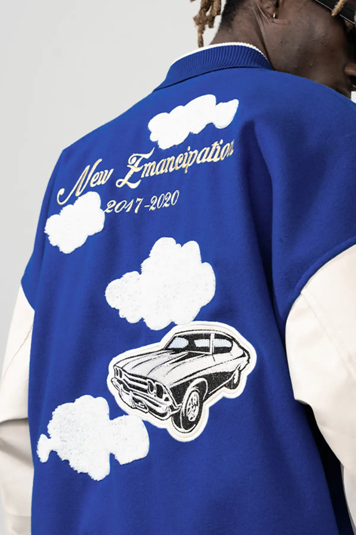Hand-painted Star Embroidered Varsity Jackets