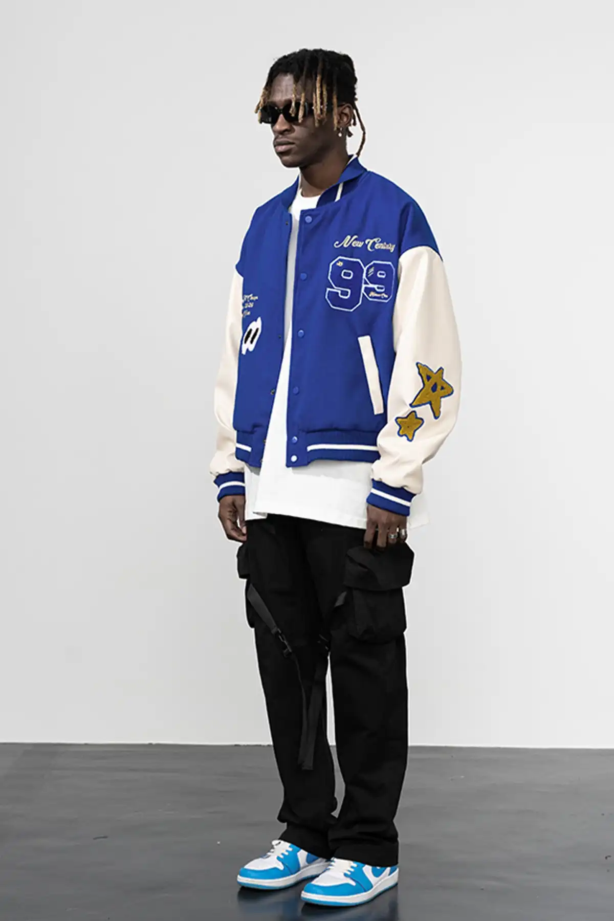 Hand-painted Star Embroidered Varsity Jackets