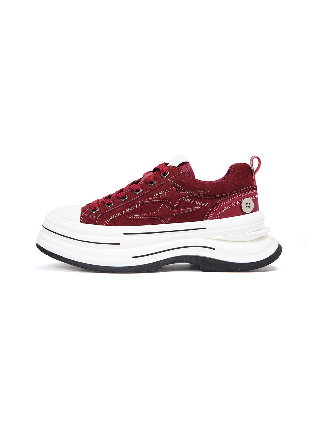 KILLWINNER | 7cm Platform Canvas Shoes-Black Red | PSYLOS1