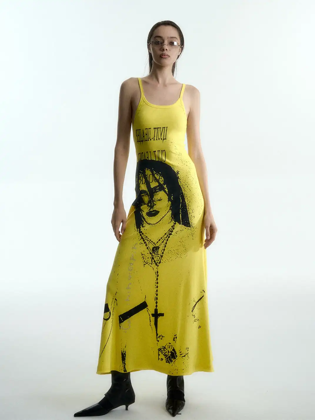 Razorr | Printed Rhinestone Sleeveless Camisole Dress