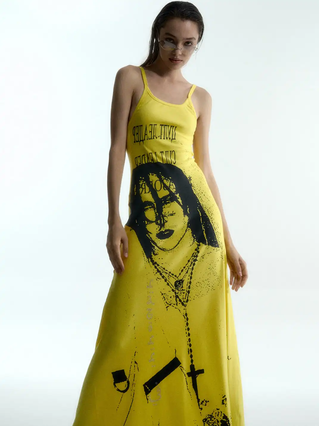 Razorr | Printed Rhinestone Sleeveless Camisole Dress