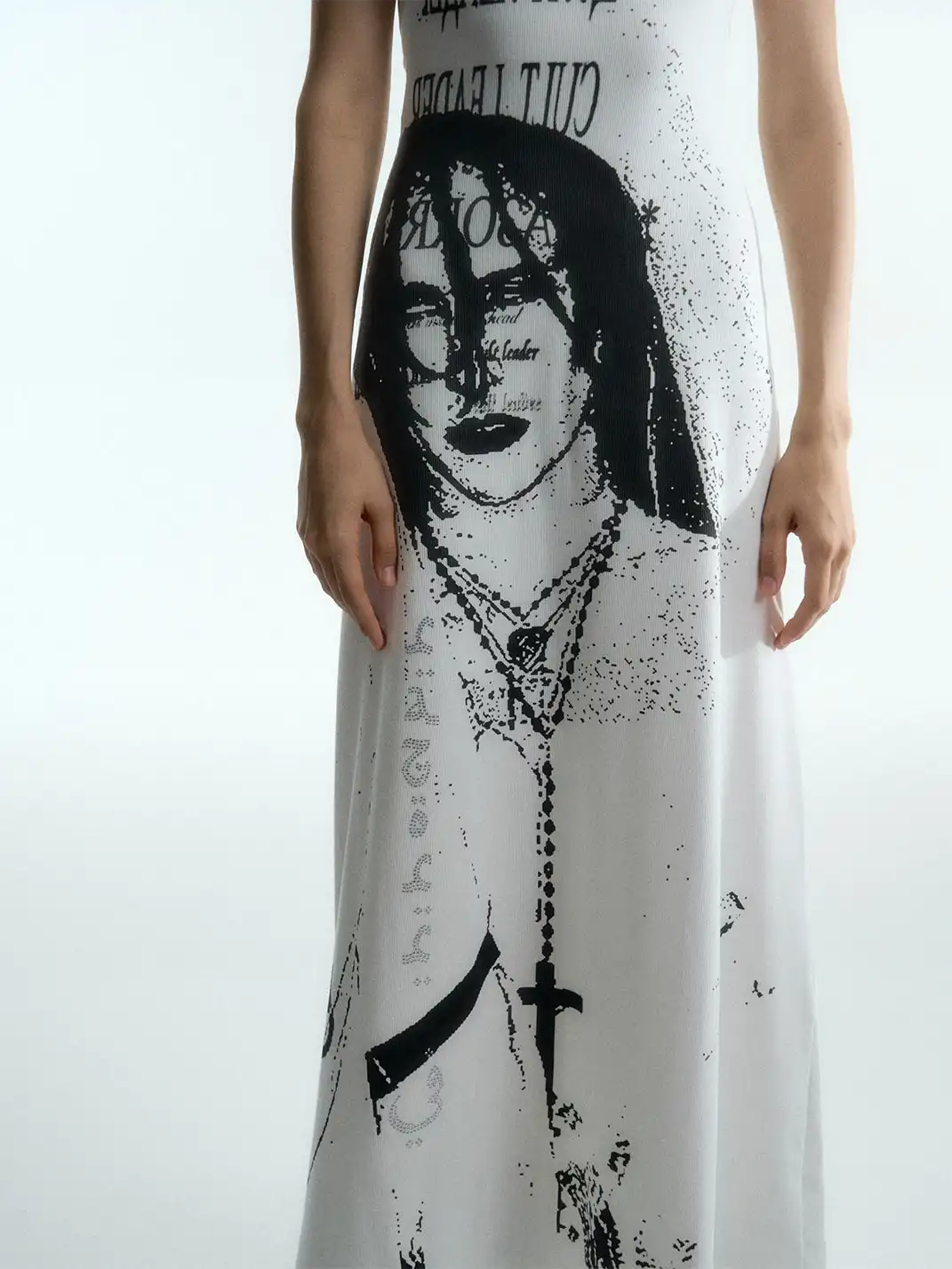 Razorr | Printed Rhinestone Sleeveless Camisole Dress