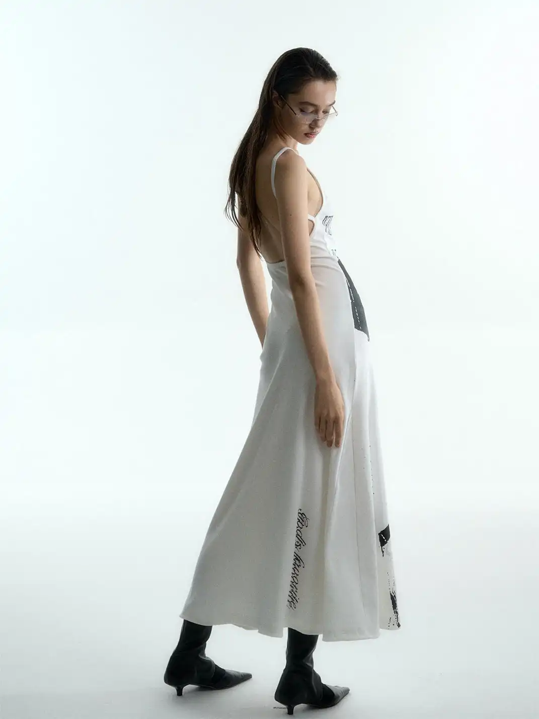Razorr | Printed Rhinestone Sleeveless Camisole Dress