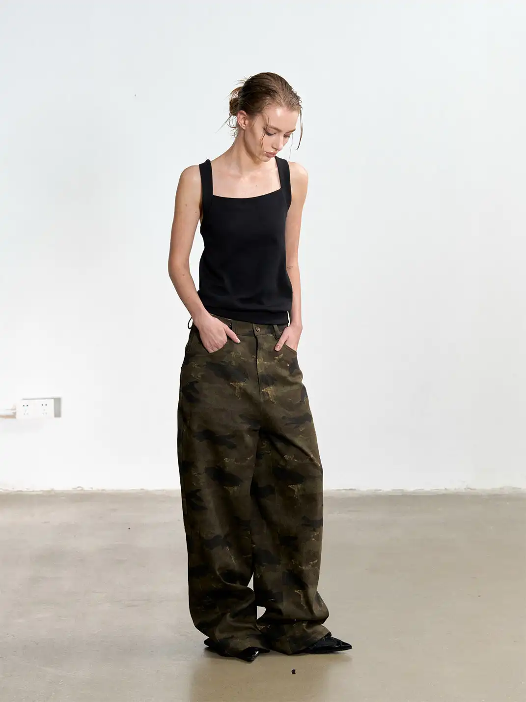 Razorr | Camouflage Wide-Leg Jeans