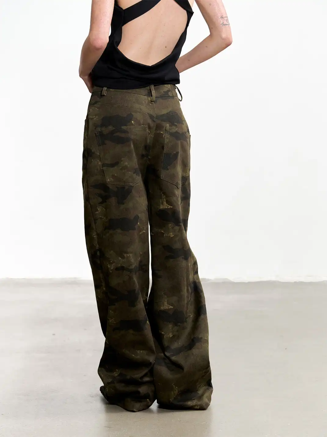 Razorr | Camouflage Wide-Leg Jeans
