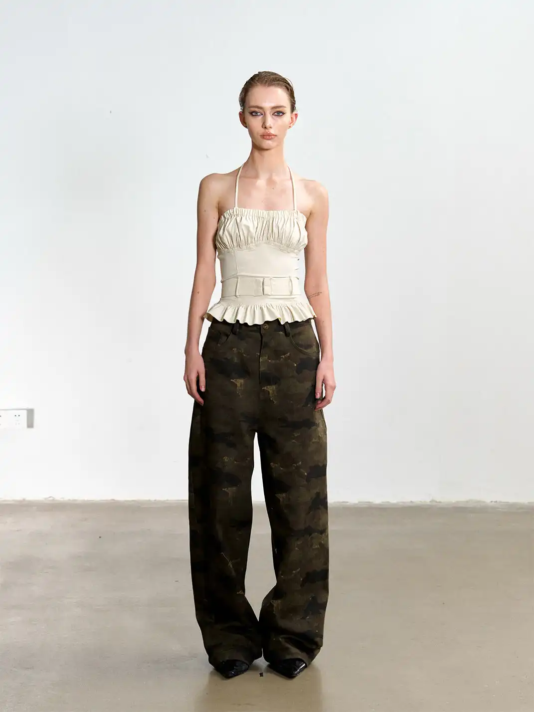 Razorr | Camouflage Wide-Leg Jeans