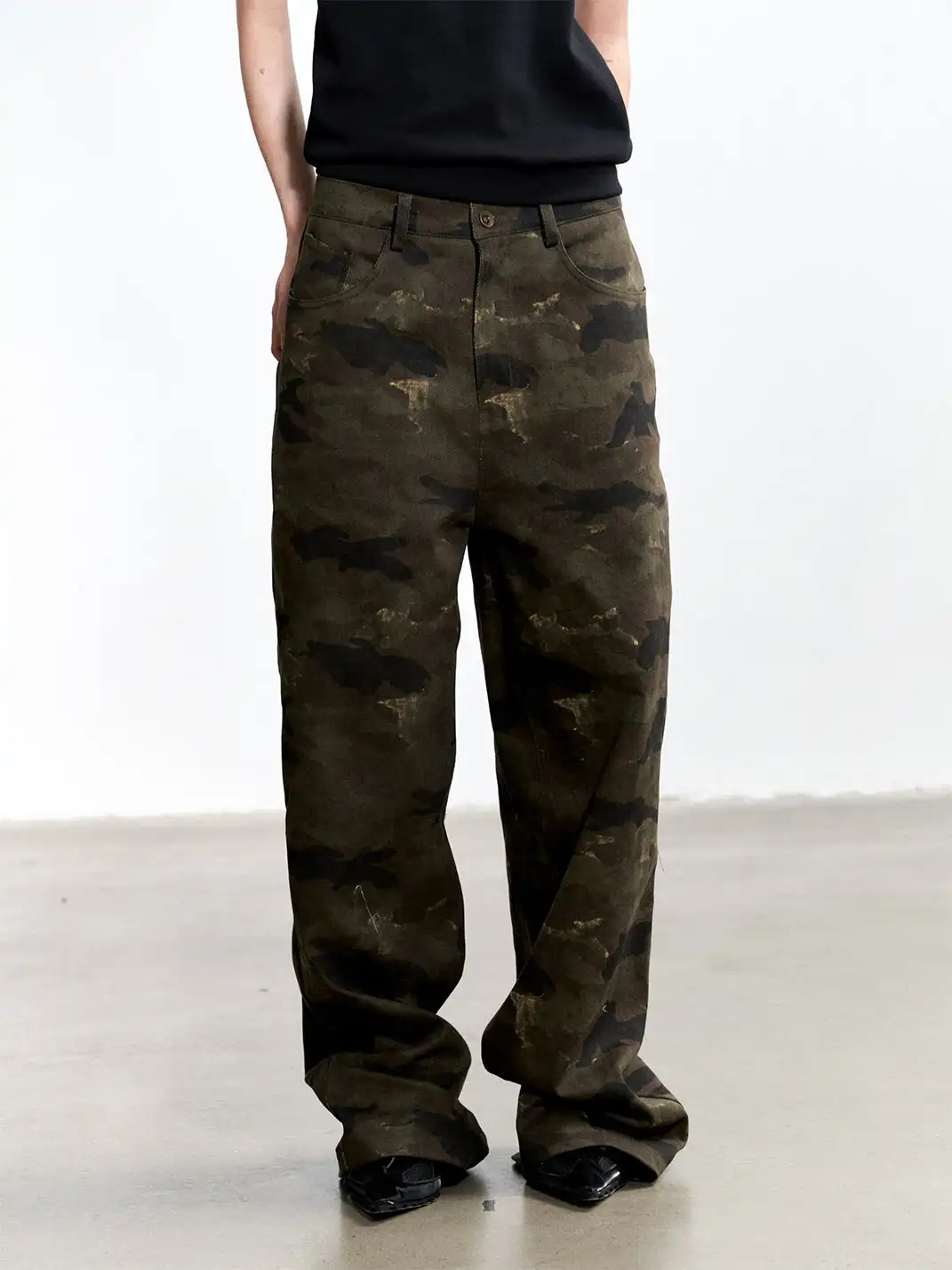 Razorr | Camouflage Wide-Leg Jeans