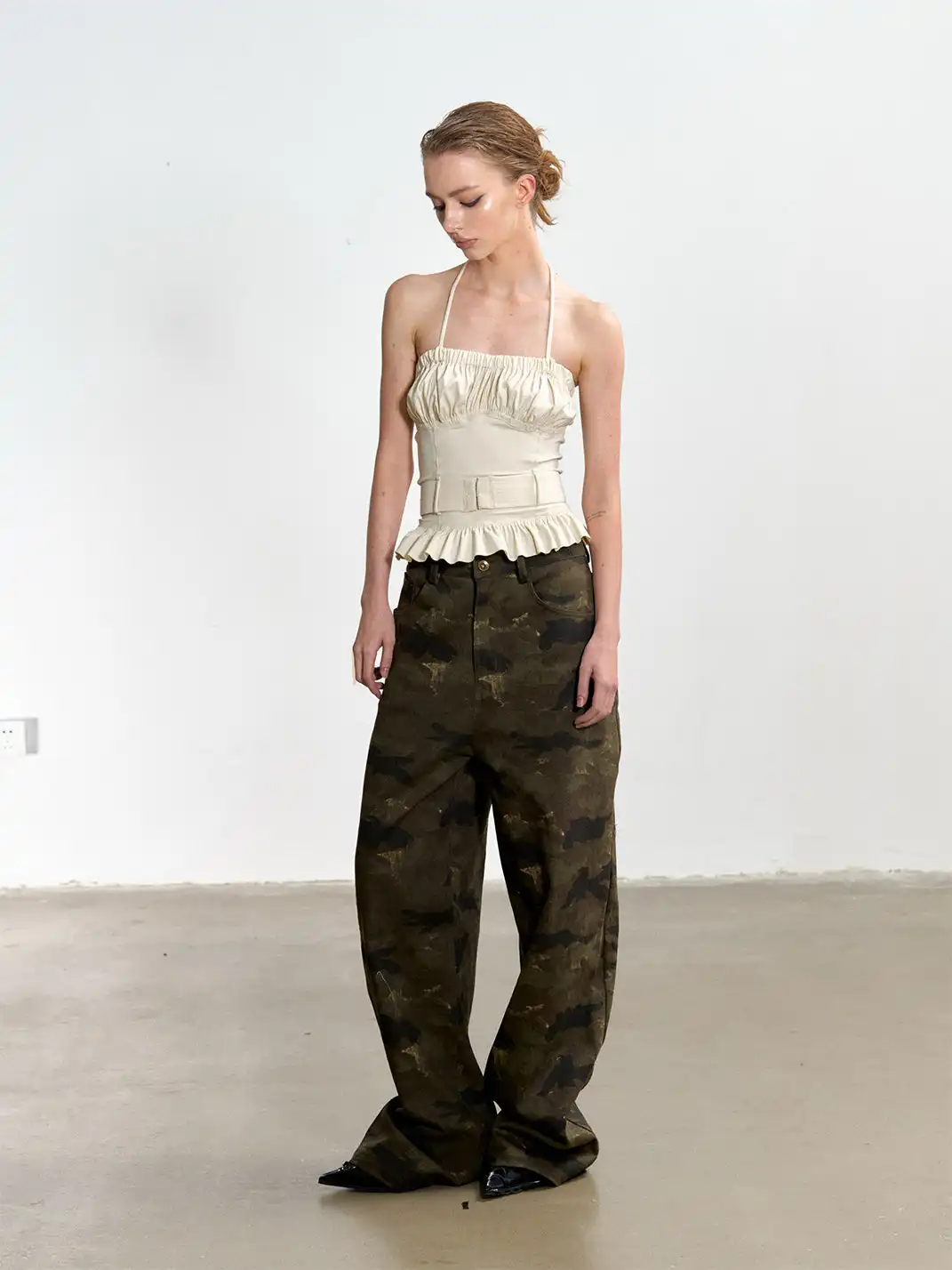 Razorr | Camouflage Wide-Leg Jeans