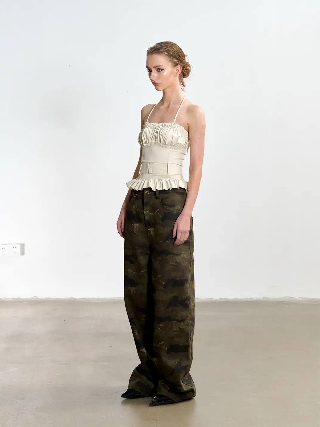 Razorr | Camouflage Wide-Leg Jeans