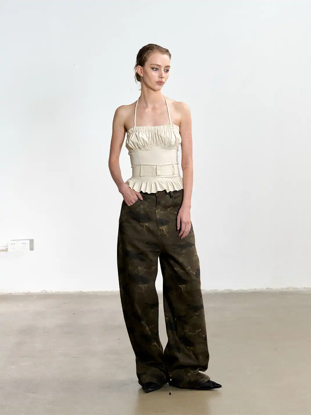 Razorr | Camouflage Wide-Leg Jeans