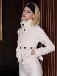 Razorr | Button-Down Pocket Fitted Turtleneck Coat
