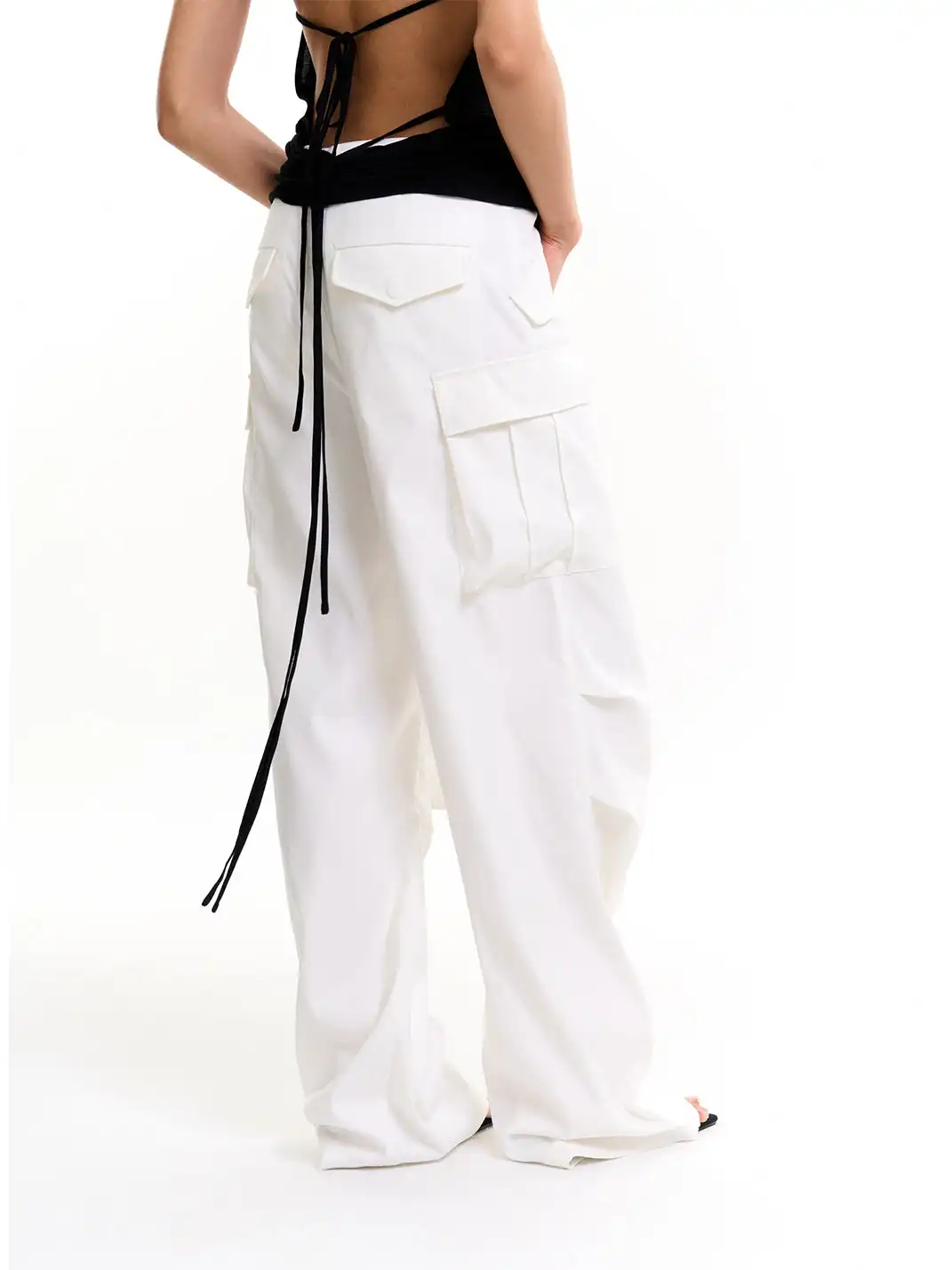 Razorr | Detachable Belt Floor-Length Casual Trousers