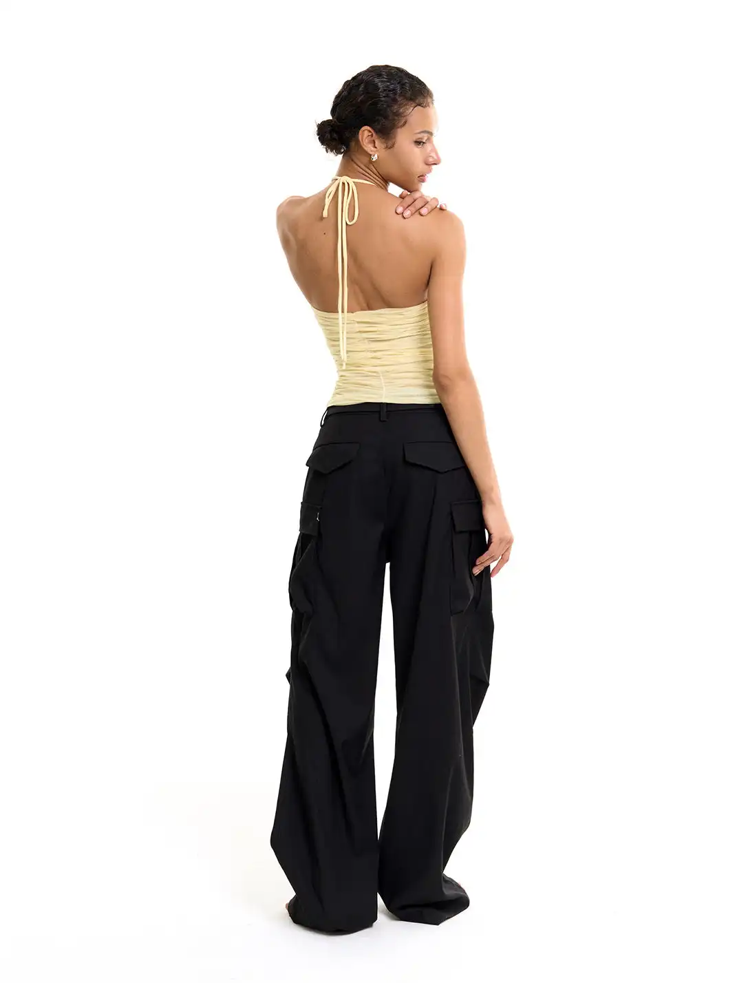 Razorr | Detachable Belt Floor-Length Casual Trousers
