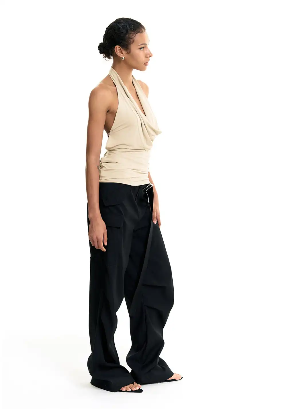 Razorr | Detachable Belt Floor-Length Casual Trousers