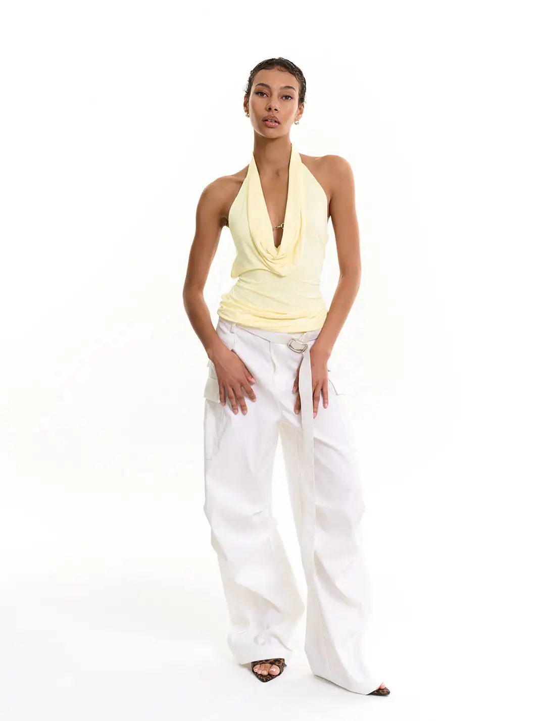 Razorr | Detachable Belt Floor-Length Casual Trousers