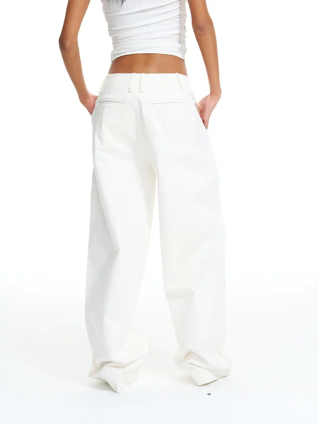 Razorr | Pure Cotton Straight-Leg Wide-Leg Casual Pants
