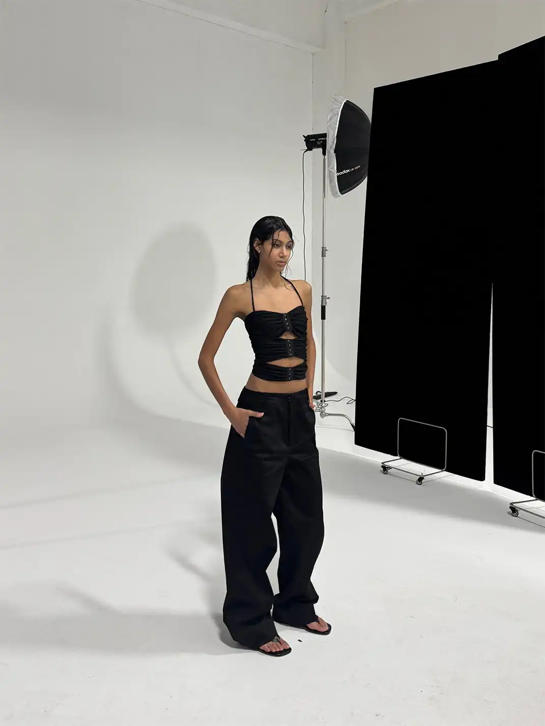 Razorr | Pure Cotton Straight-Leg Wide-Leg Casual Pants