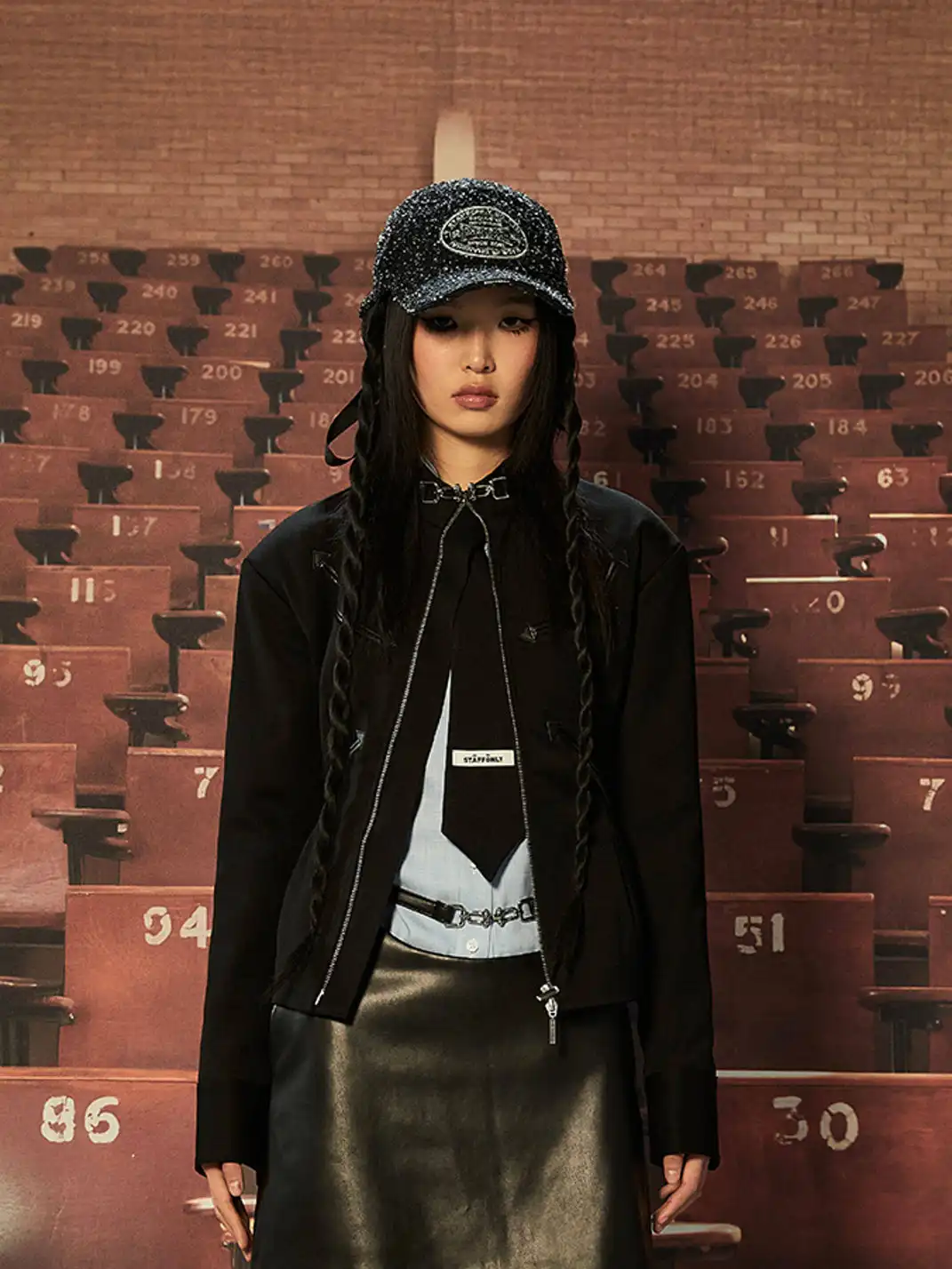 STAFFONLY | One-Piece Wig Baseball Cap