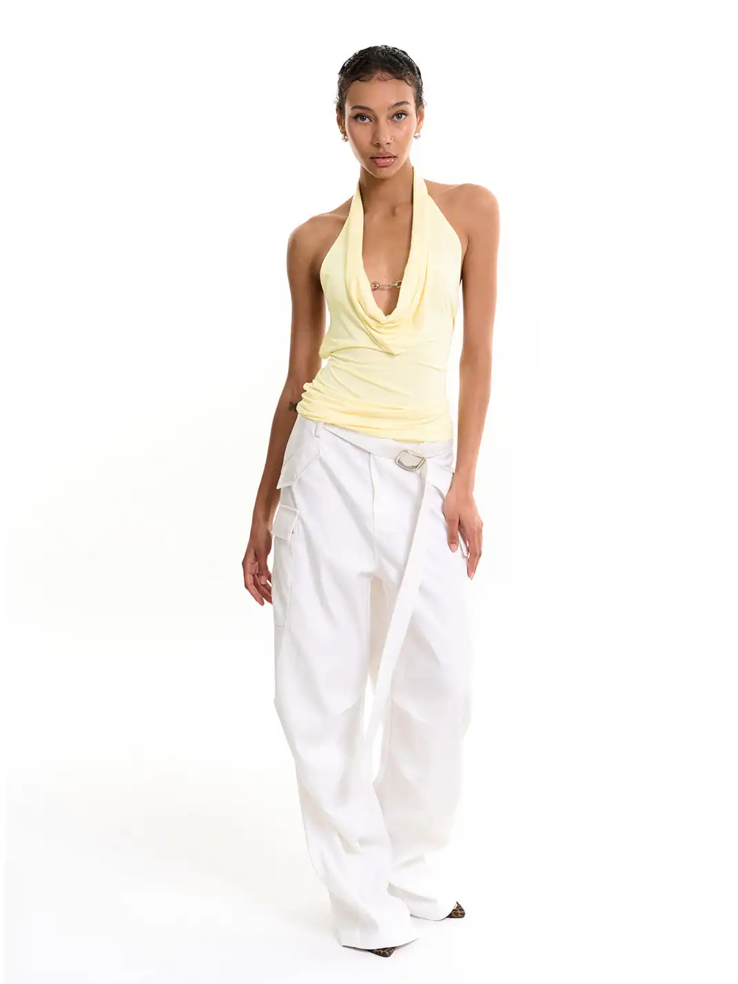 Razorr | Deep V-Neck Backless Halter Top