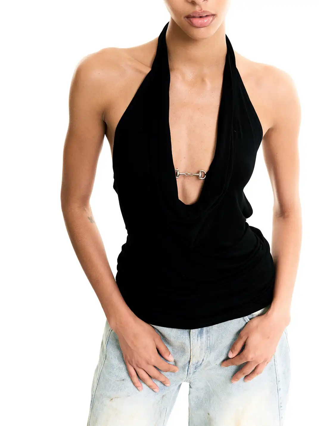 Razorr | Deep V-Neck Backless Halter Top