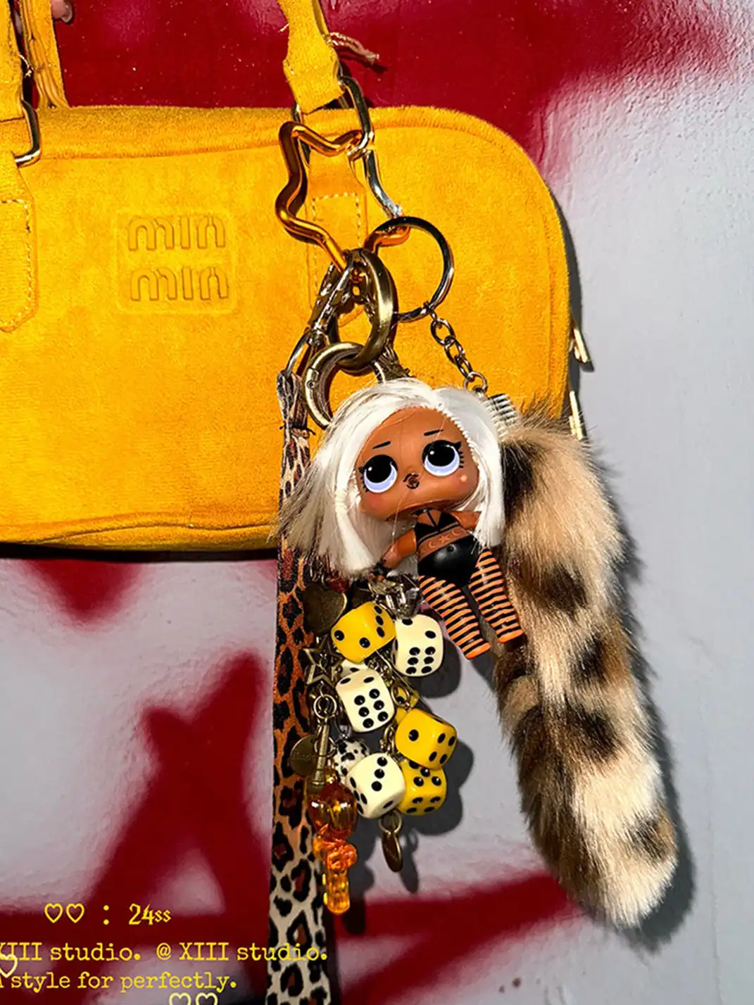 XIII STORE | Punk Barbie Leopard Print Sweater Pendants