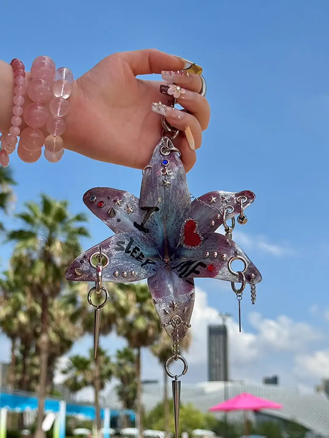 XIII STORE | Handmade Iris Flower Pendant