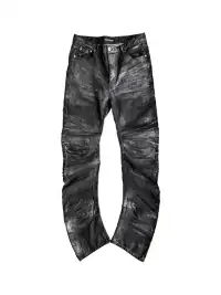 GOJOYJINNI | Bamboo-Patterned Cat Whisker Jeans