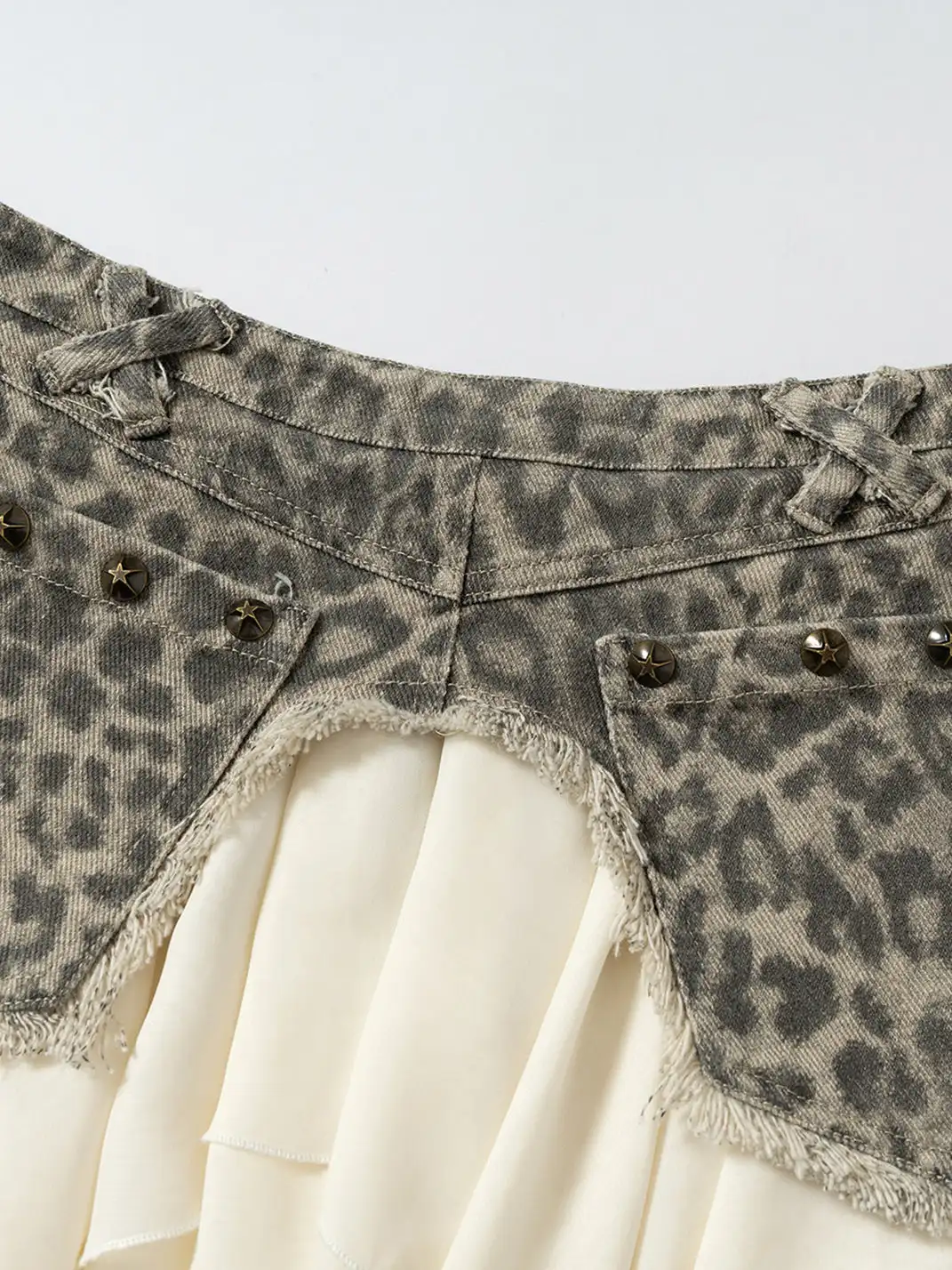 NO ROMANCE | Chiffon Patchwork Irregular Short Skirt