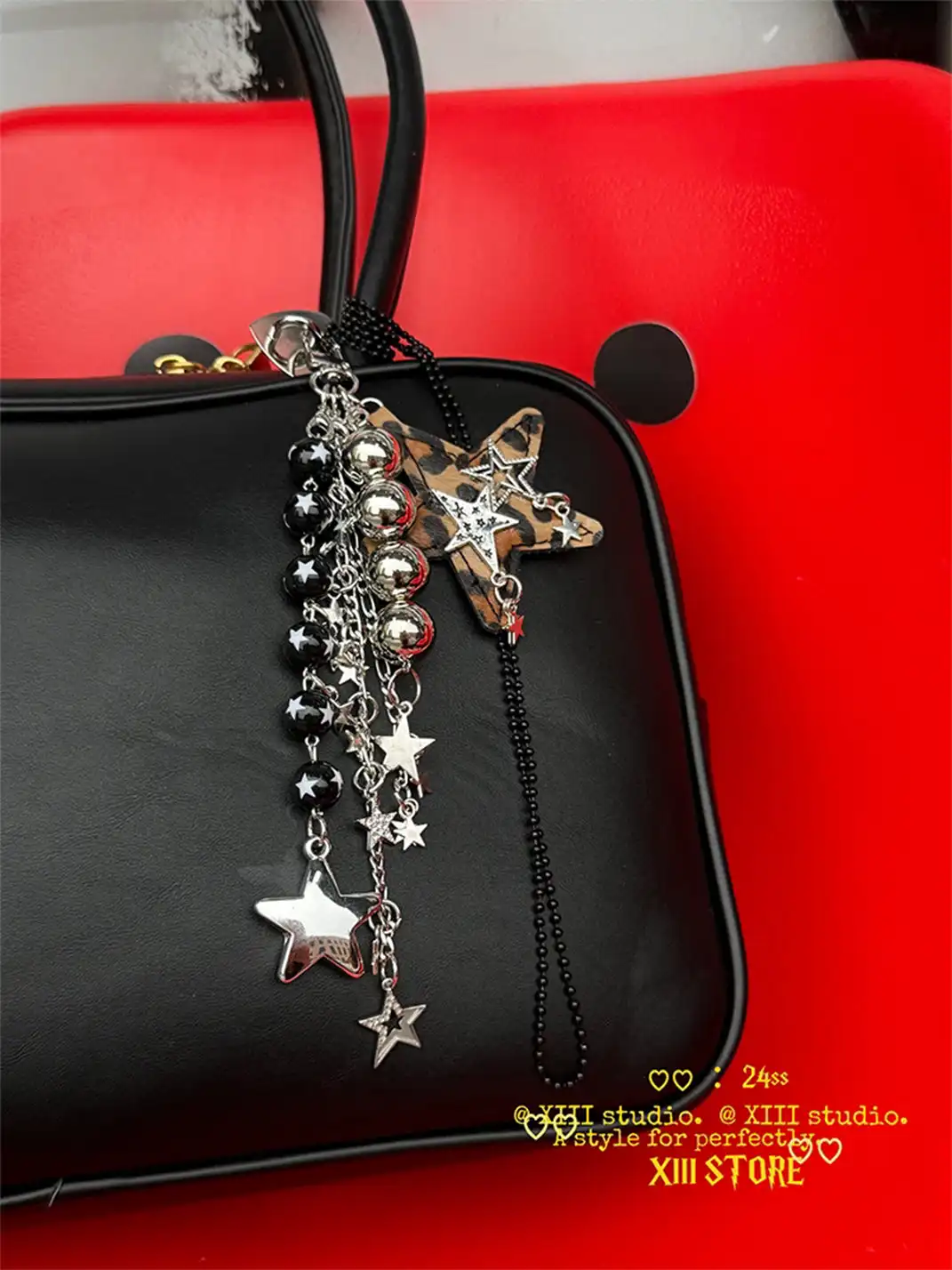 XIII STORE | Leopard Print Star Beaded Multi-Functional Pendant