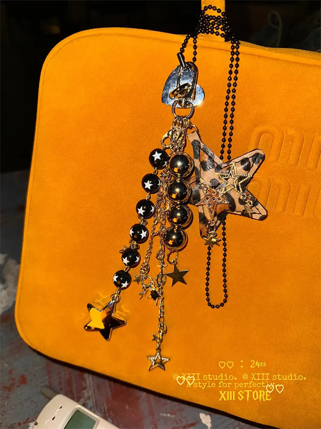 XIII STORE | Leopard Print Star Beaded Multi-Functional Pendant