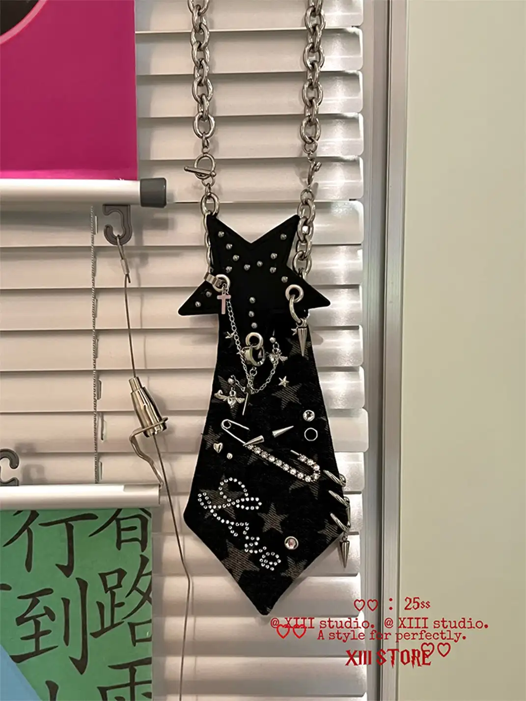 XIII STORE | Star Denim Tie Necklace