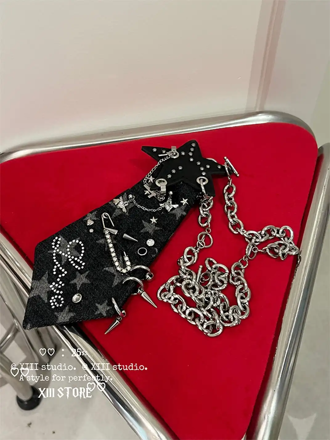 XIII STORE | Star Denim Tie Necklace