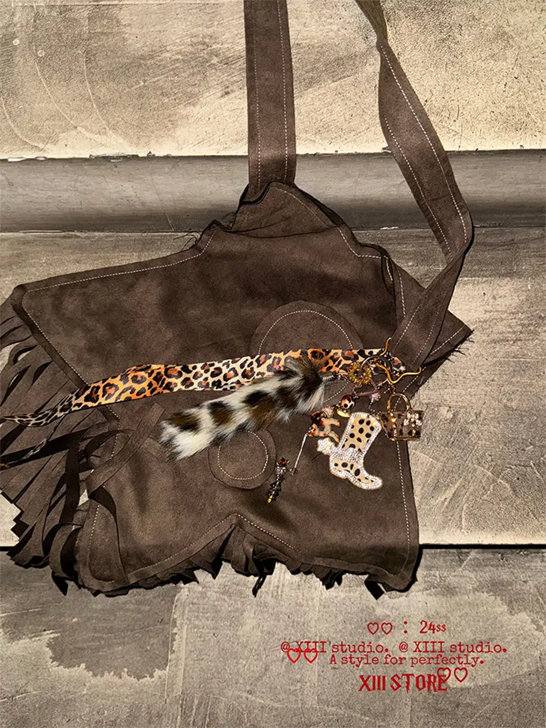 XIII STORE | Leopard Print Plush Accessory Pendant