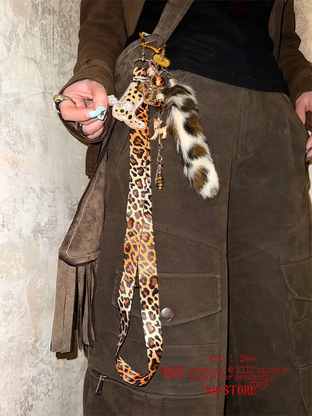 XIII STORE | Leopard Print Plush Accessory Pendant