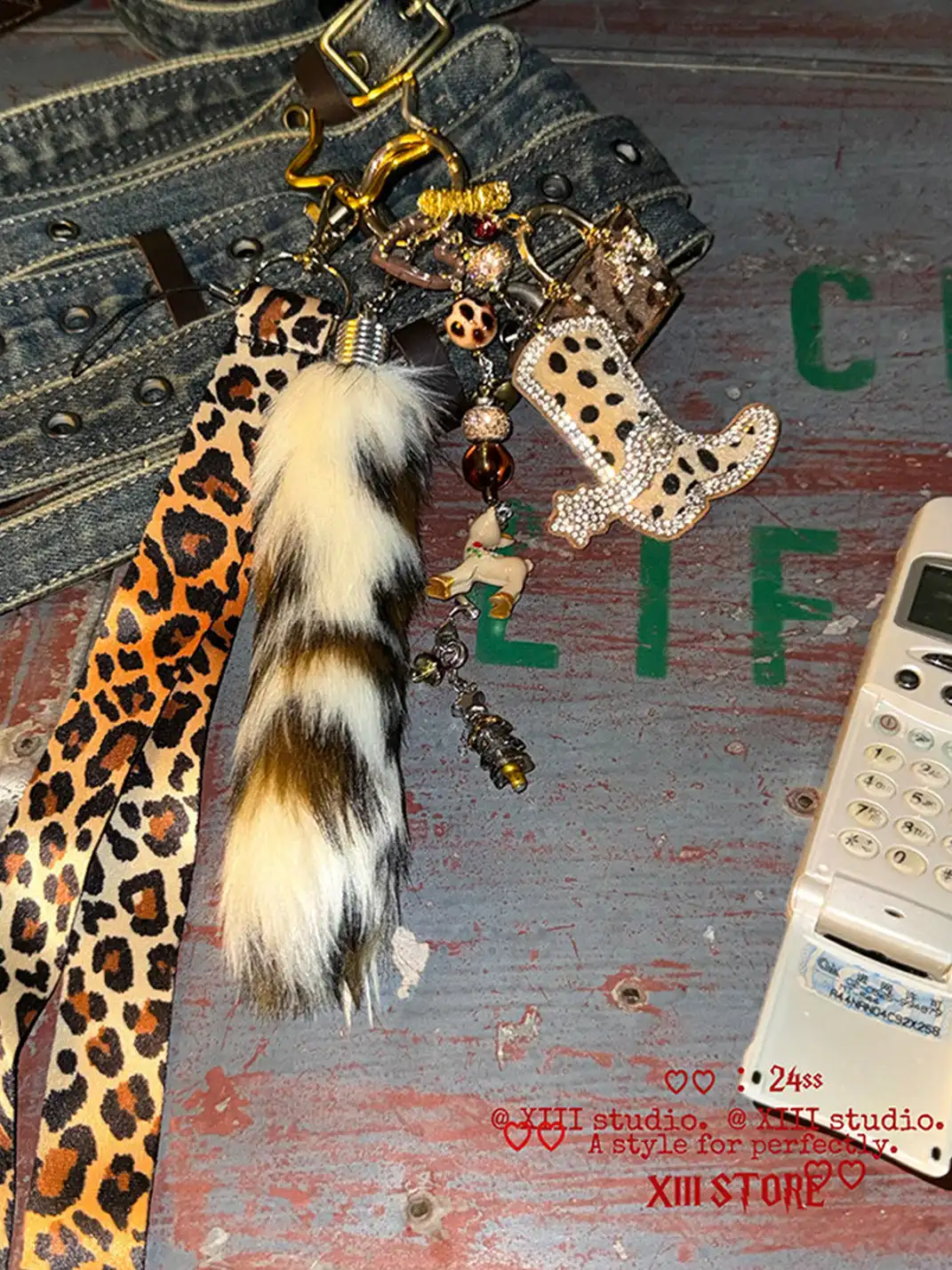 XIII STORE | Leopard Print Plush Accessory Pendant