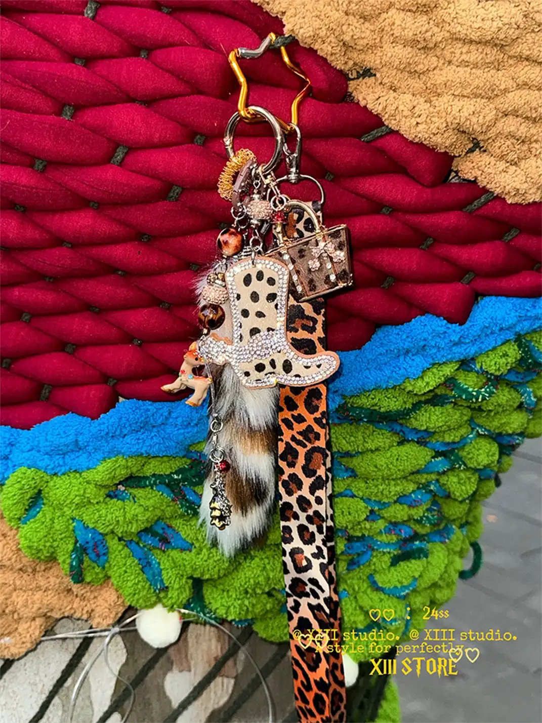 XIII STORE | Leopard Print Plush Accessory Pendant