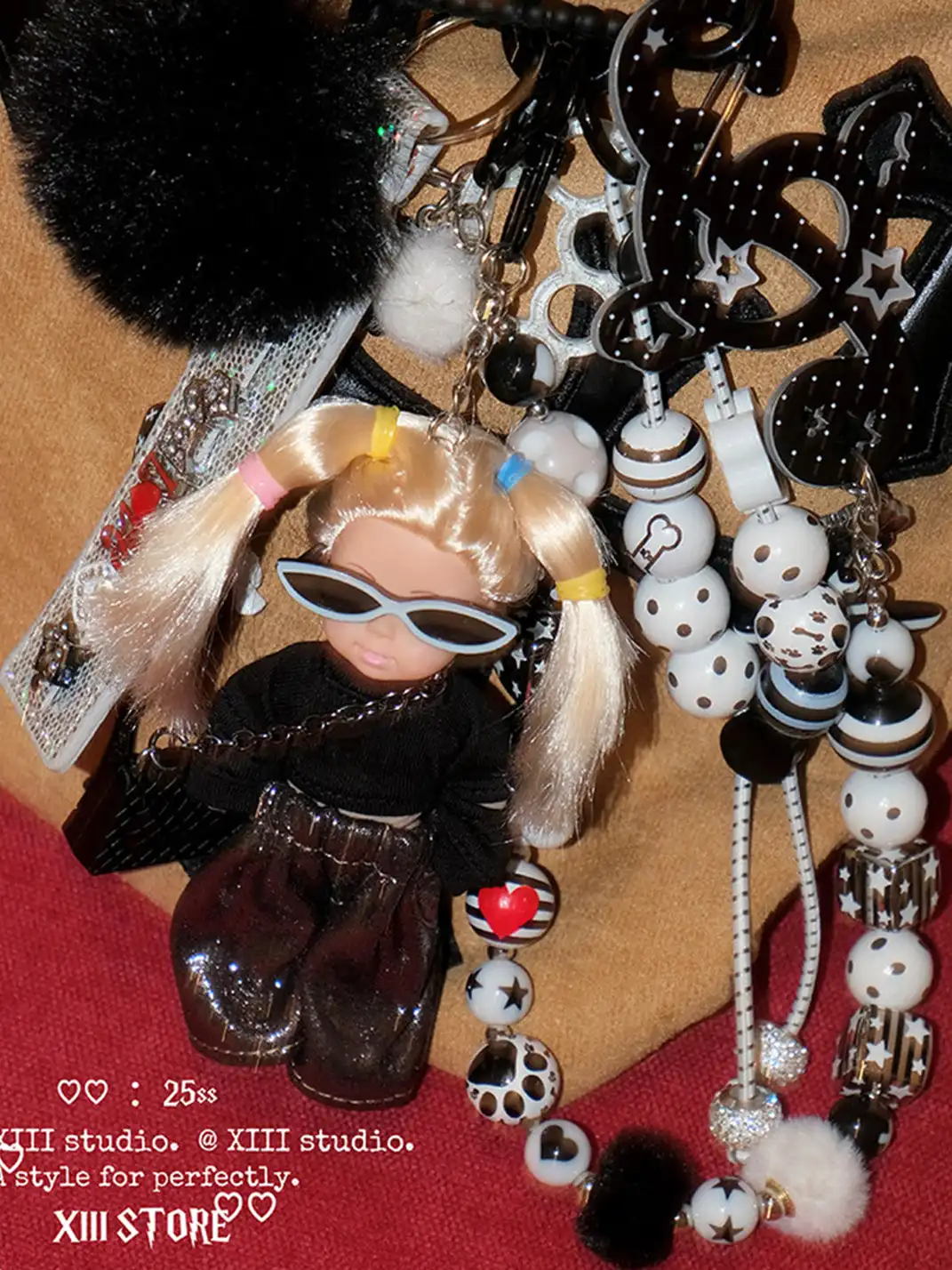 XIII STORE | Y2K Beaded Extremely Complex Doll Pendant