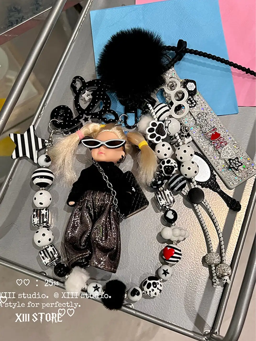 XIII STORE | Y2K Beaded Extremely Complex Doll Pendant