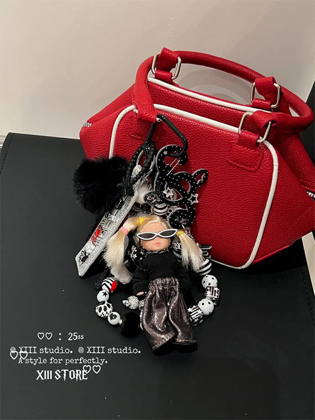 XIII STORE | Y2K Beaded Extremely Complex Doll Pendant