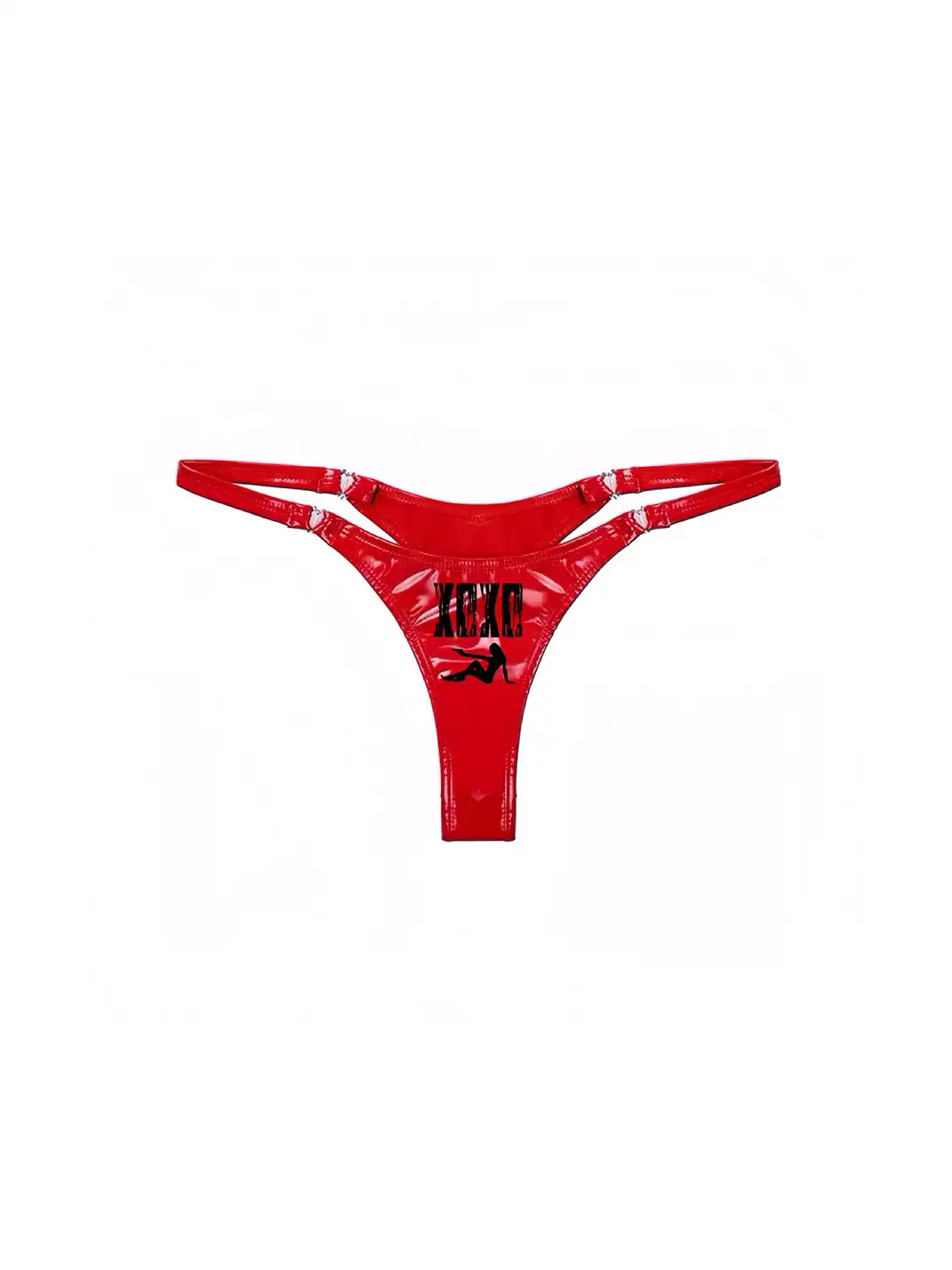 XOXO | Color-Blocked Slogan Thong Underwear