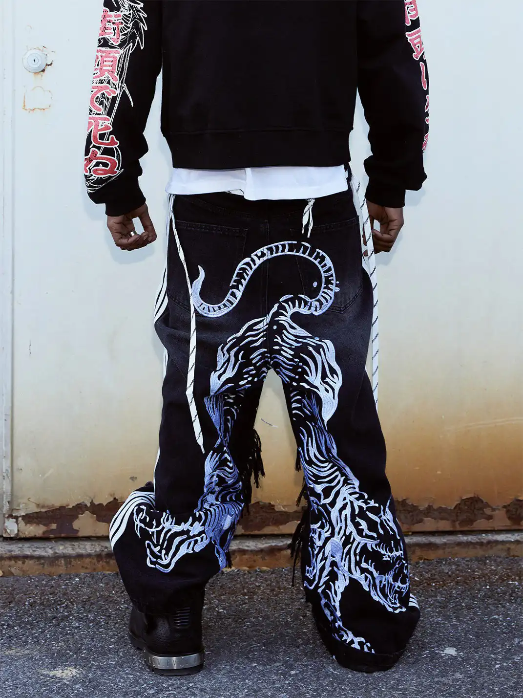 Vinkid | "Double Tiger Whiskers" Wide-Leg Pants