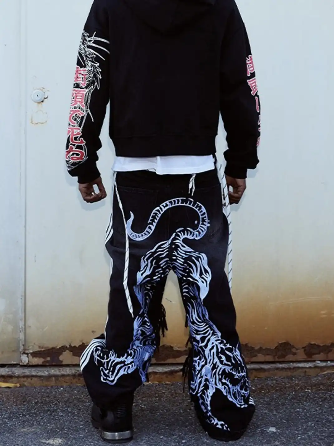 Vinkid | "Double Tiger Whiskers" Wide-Leg Pants