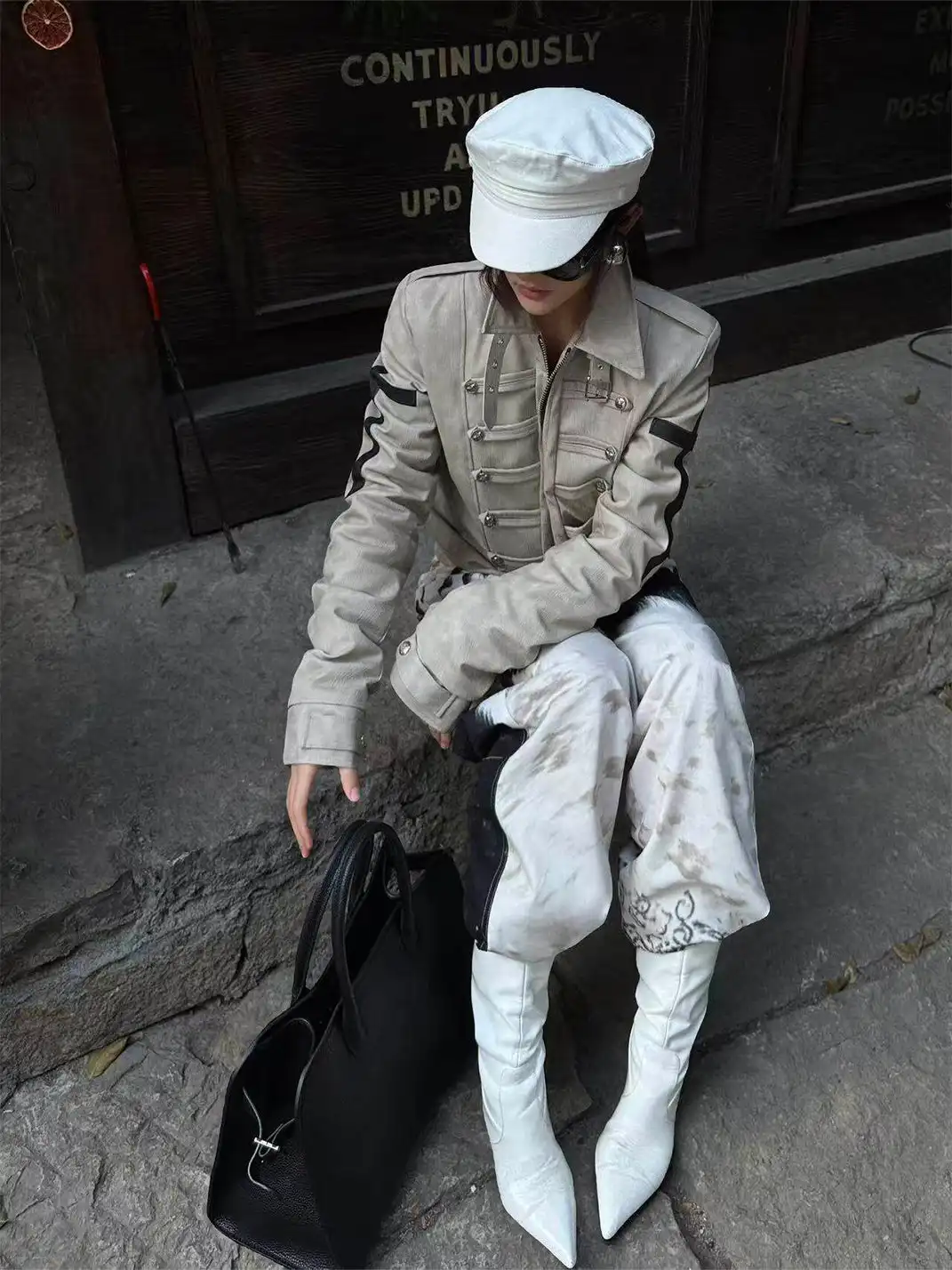 DETW | Court-Style Cross-Buttoned Coat