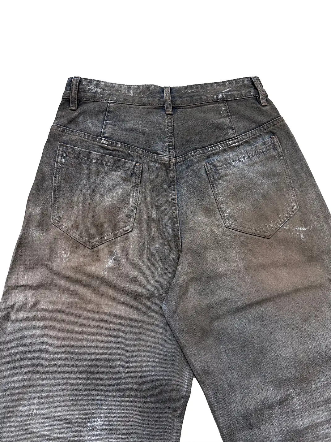 noEmosen | Silver-Plated Batik Slanted Placket Jeans