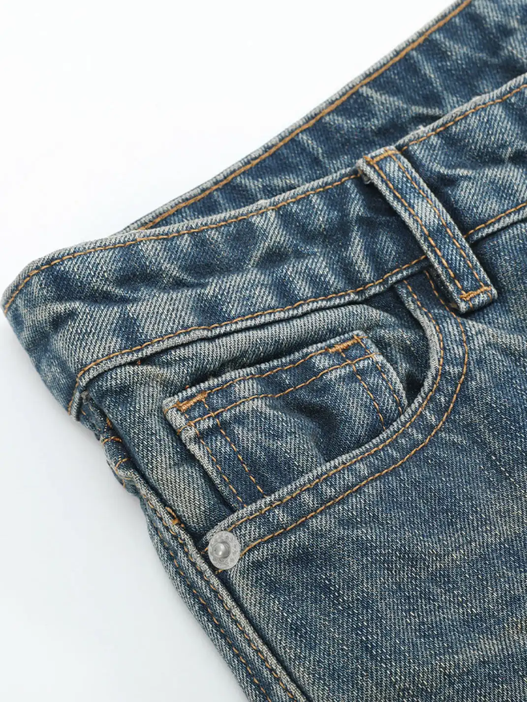 noEmosen | Spiked Rivet Knee Flare Jeans