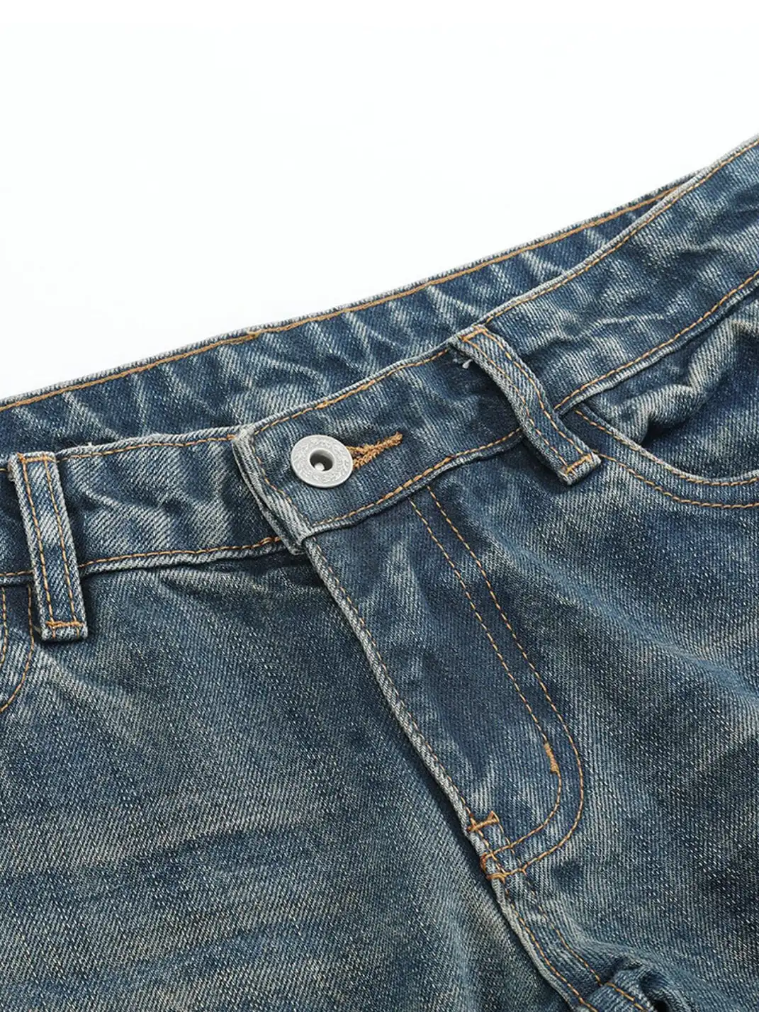 noEmosen | Spiked Rivet Knee Flare Jeans