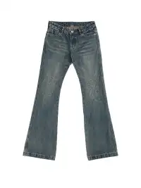 noEmosen | Spiked Rivet Knee Flare Jeans