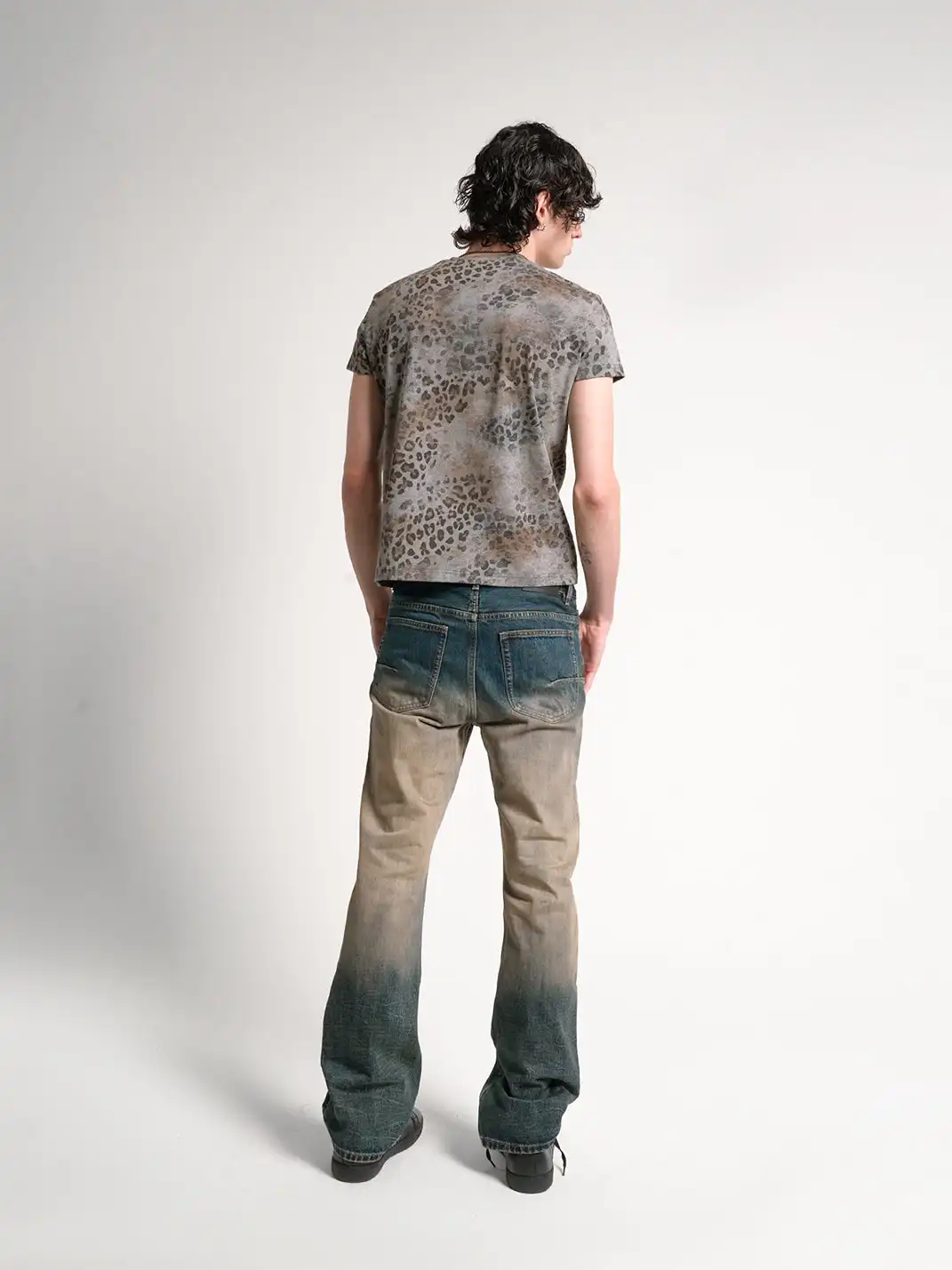 noEmosen | Gradient Mud-Dyed Flared Jeans